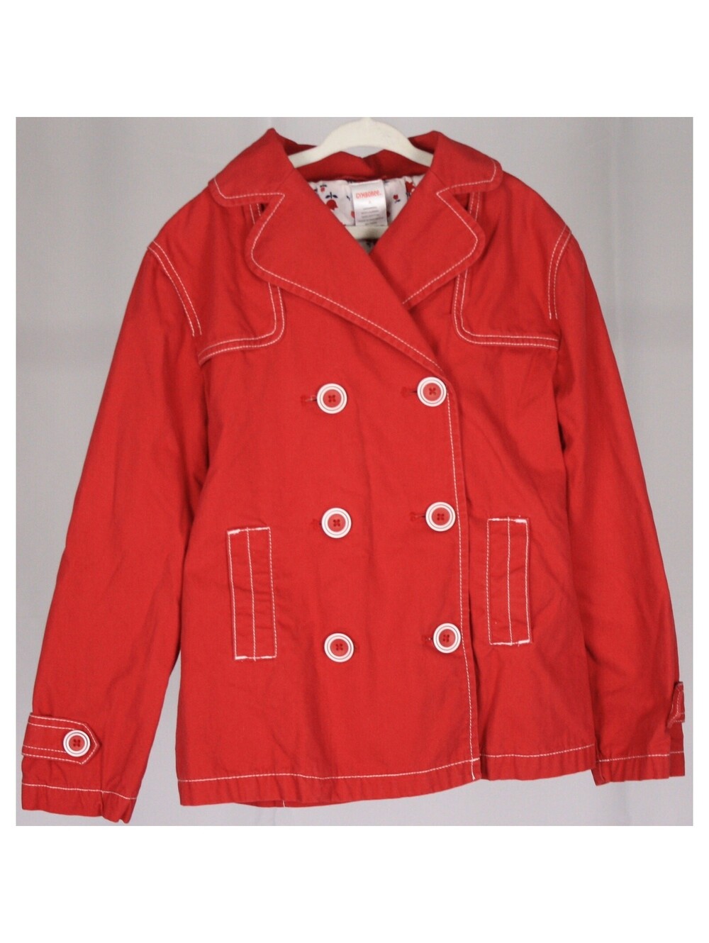Gymboree Red Peacoat Jacket Button Front Girls 8